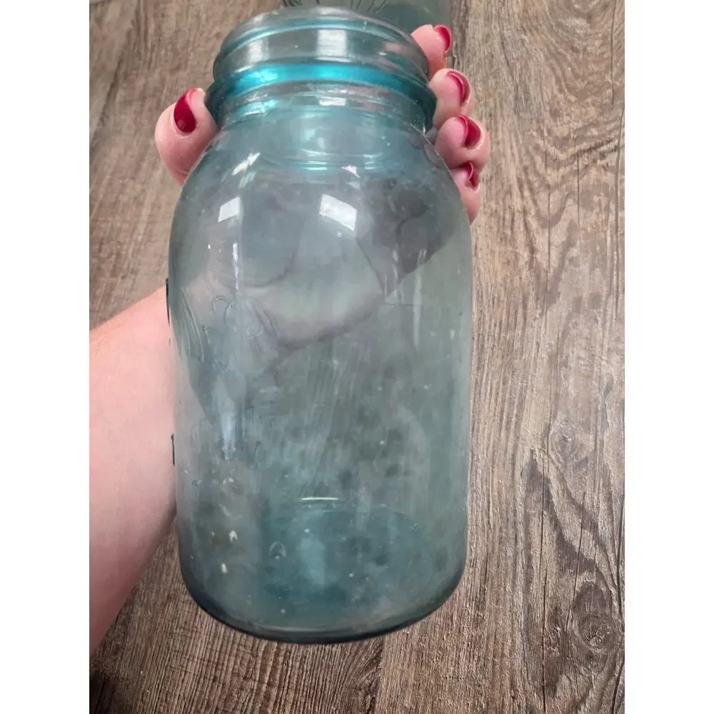 Ball Perfect Mason Jars 8 + 3 Blue Vintage Lot Set of 2 - 7